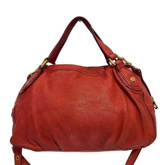 MARC JACOBS Red Leather Shoulder Bag w Strap - Picture 8 of 12